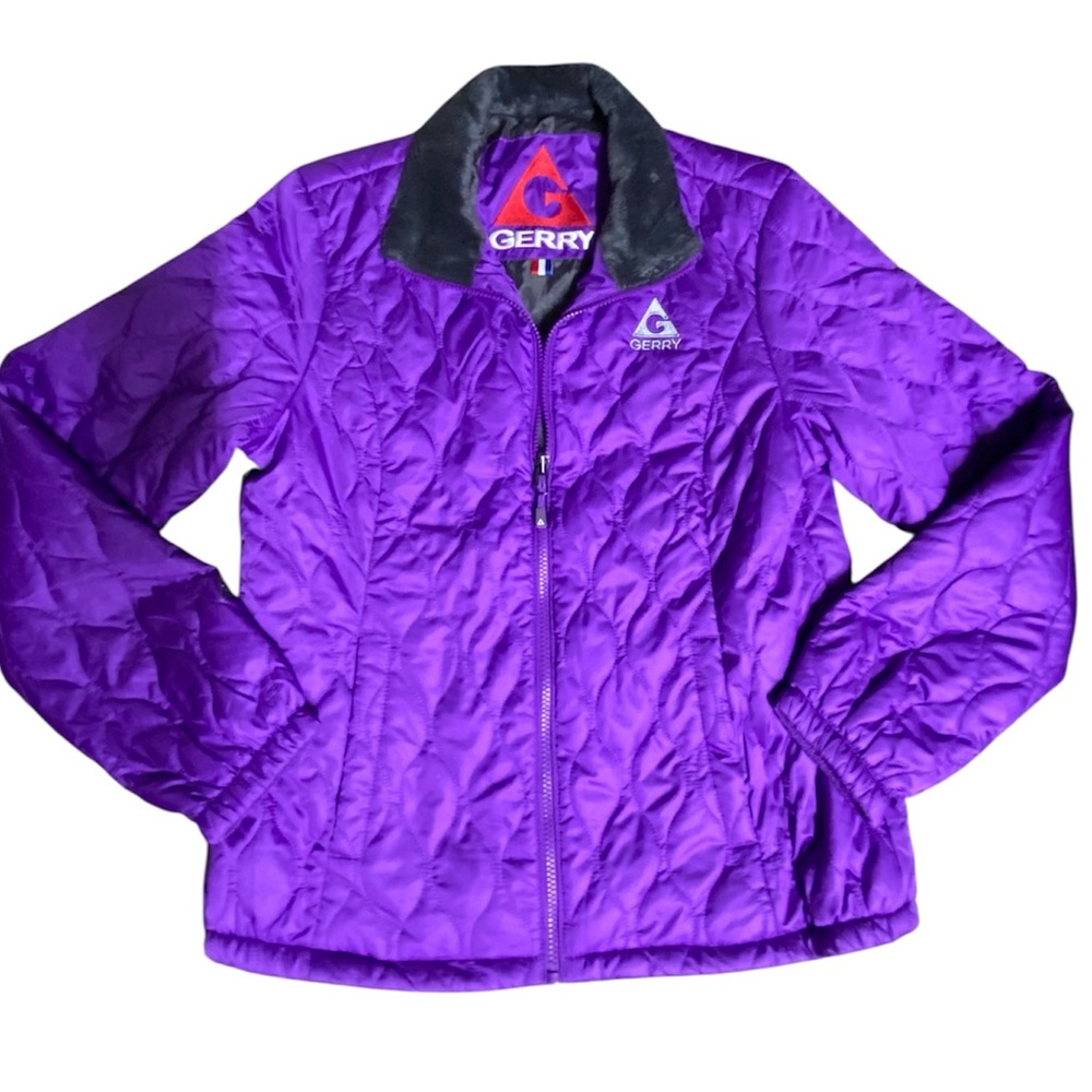 * Gerry Weber women’s medium Purple puffer coat full zip winter coat